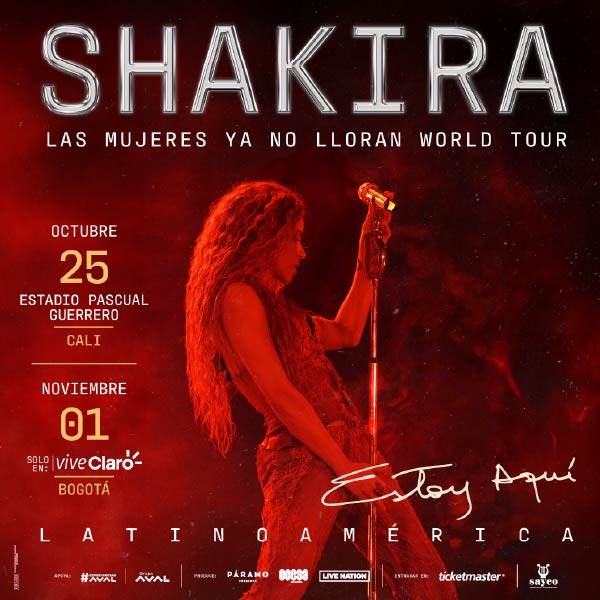 SHAKIRA ANUNCIA NUEVAS FECHAS EN COLOMBIA