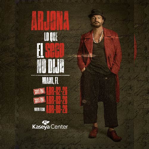 RICARDO ARJONA AGOTA ENTRADAS EN MIAMI
